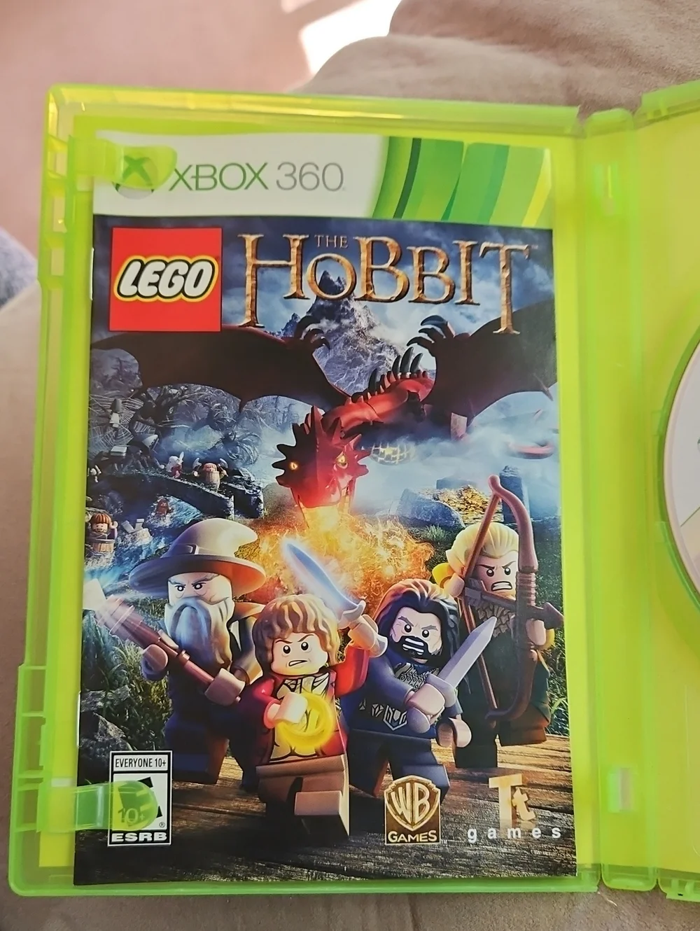 Lego The Hobbit Xbox 360 Game Case & Manual